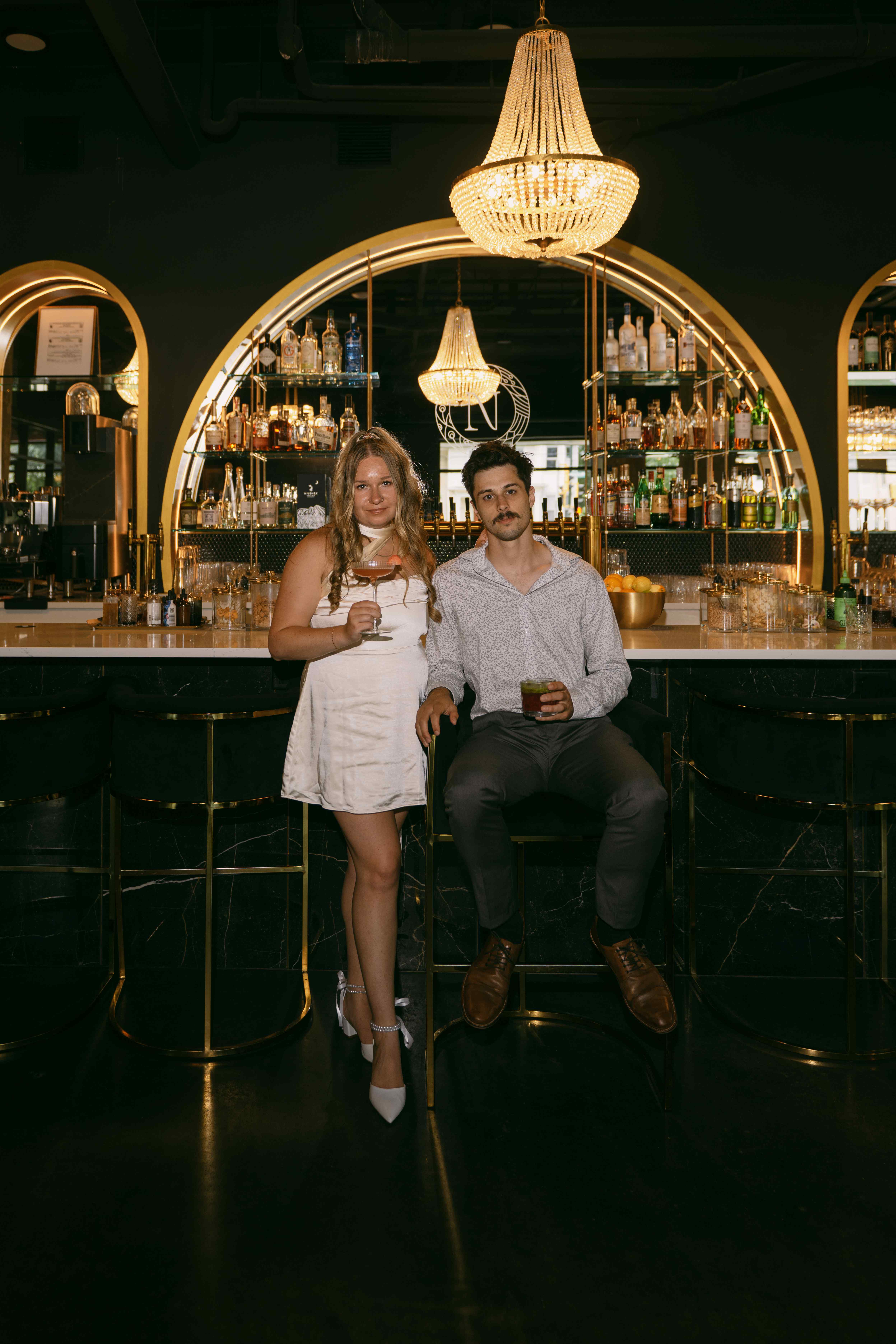 Hannah and Gage at the bar